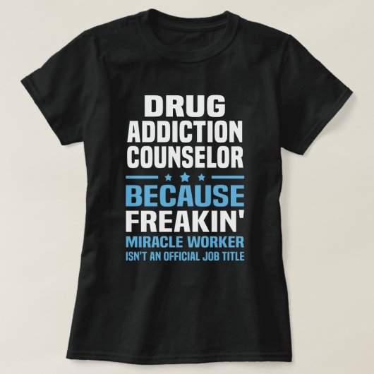 薬物依存症相談員 Tシャツ (デザイン正面)