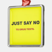 薬物検査を行わない メタルオーナメント (左)