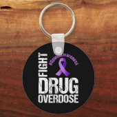 薬物過剰摂取オピオイド認識度図と闘う キーホルダー (裏面)
