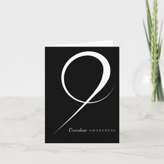 薬物過剰摂取認識度リボン カード (正面)