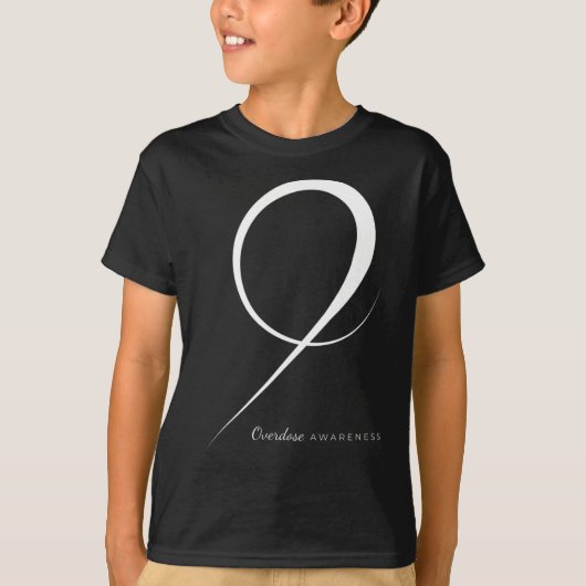 薬物過剰摂取認識度リボン Tシャツ (正面)