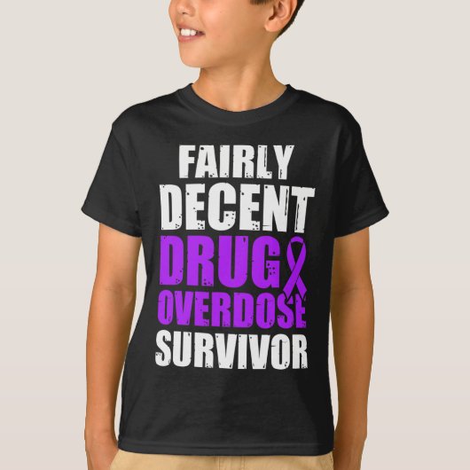 薬物過剰摂取認識度戦士サバイバー1 Tシャツ (正面)