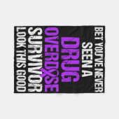 薬物過剰摂取認識度戦士サバイバー20 フリースブランケット (正面(横))