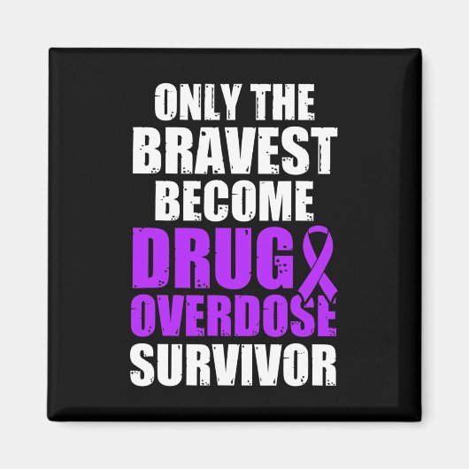 薬物過剰摂取認識度戦士サバイバー46 マグネット (正面)