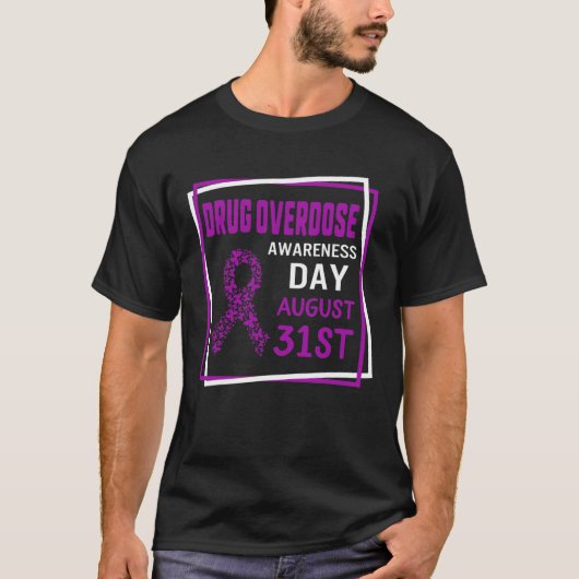 薬物過剰摂取認識度日威厳がある31st回復W Tシャツ (正面)