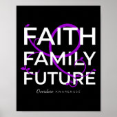 薬物過剰摂取認識度紫リボン信心家族 ポスター (正面)