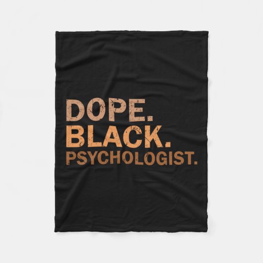 薬物黒心理学者メラニンブラック月アフリカ フリースブランケット (正面)