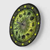 薬状のツリーカレンダー時計 ラージ壁時計 (傾斜)