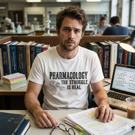 薬理学 本当につらい Funny Pharmacy Tシャツ
