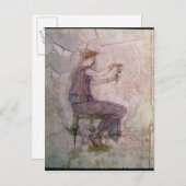 薬瓶への女性の注ぐ香水 ポストカード (正面/裏面)