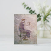 薬瓶への女性の注ぐ香水 ポストカード (スタンド正面)