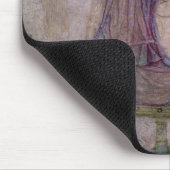 薬瓶への女性の注ぐ香水 マウスパッド (コーナー)