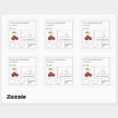 薬用さくらんぼラベル スクエアシール (シート)