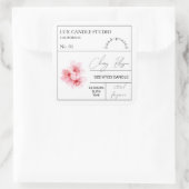 薬用さくらんぼ花香ろうそくラベル スクエアシール (バッグ)