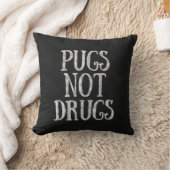 薬用でないパグChalkboard枕 クッション (ブランケット)