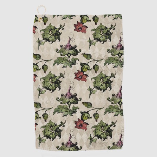 薬用の魔女植物 | Steampunk Botanical Herbes ゴルフタオル (正面)