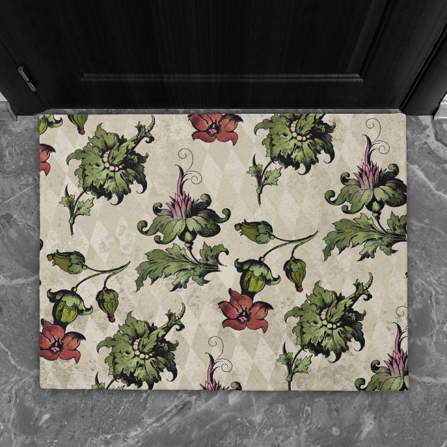 薬用の魔女植物 | Steampunk Botanical Herbes ドアマット (クリエイターアップロード済み)