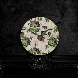 薬用の魔女植物 | Steampunk Botanical Herbes ラウンド壁時計