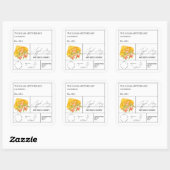 薬用アップル入り蜂蜜ラベル スクエアシール (シート)