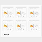 薬用アプリコットラベル スクエアシール (シート)