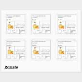 薬用アプリコット入り蜂蜜ラベル スクエアシール (シート)