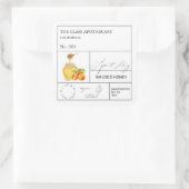 薬用アプリコット入り蜂蜜ラベル スクエアシール (バッグ)