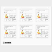 薬用イチゴ入り蜂蜜ラベル スクエアシール (シート)