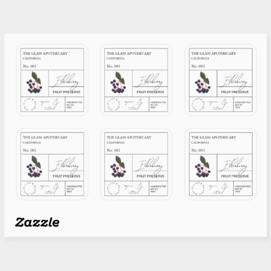 薬用エルダーベリーラベル スクエアシール (シート)