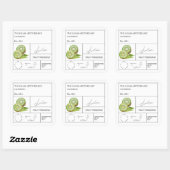 薬用キウイラベル スクエアシール (シート)