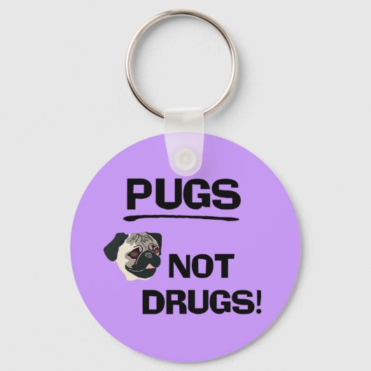 薬用キーチェーンではないPUGS キーホルダー (正面)