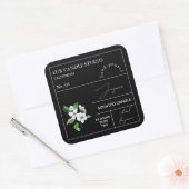 薬用ジャスミン香り付きキャンドルラベル スクエアシール (封筒)