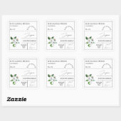 薬用ジャスミン香り付きキャンドルラベル スクエアシール (シート)