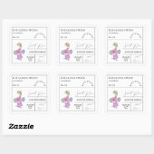 薬用スイートピー香り付きキャンドルラベル スクエアシール (シート)