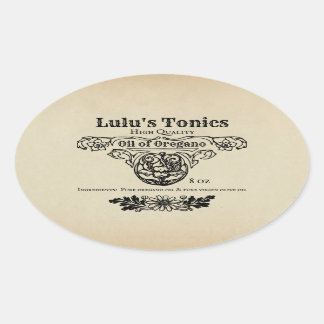 薬用スタイルラベル 楕円形シール