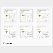 薬用タンポポのラベル スクエアシール (シート)