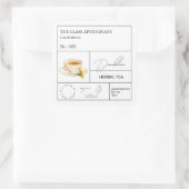 薬用タンポポの薬草茶ラベル スクエアシール (バッグ)