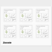 薬用ディルラベル スクエアシール (シート)