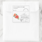 薬用ハイビスカス香り付きキャンドルラベル スクエアシール (バッグ)