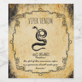 薬用ハロウィーンヴィンテージ毒 ワインラベル