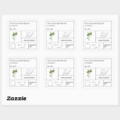 薬用バジルラベル スクエアシール (シート)