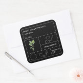 薬用バジルラベル スクエアシール (封筒)