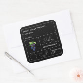 薬用ブラックベリーラベル スクエアシール (封筒)