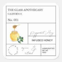 薬用ペパーミント注入はちみつラベル