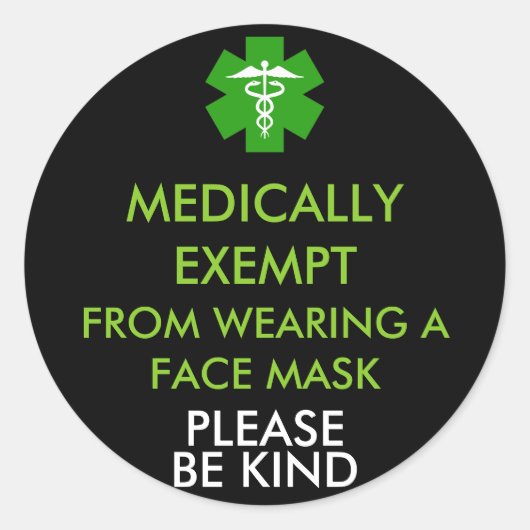 薬用マスクから除外される顔 ラウンドシール (正面)