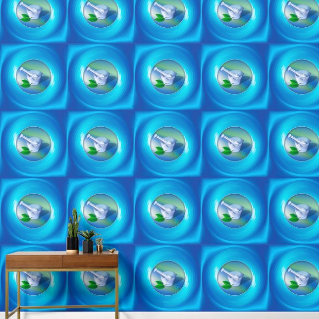 薬用モルタル 壁紙 (廊下)