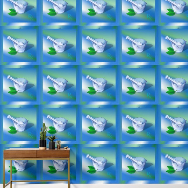 薬用モルタル 壁紙 (廊下)