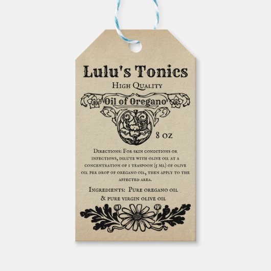 薬用ラベル ギフトタグ (正面)