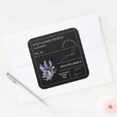 薬用ラベンダー香り付きキャンドルラベル スクエアシール (封筒)