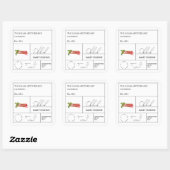 薬用ルバーブラベル スクエアシール (シート)