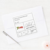 薬用ルバーブラベル スクエアシール (封筒)